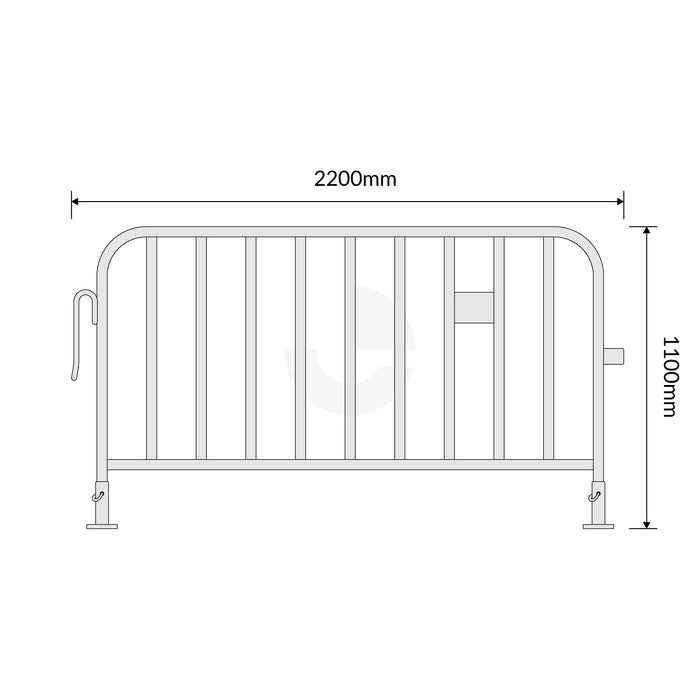 Crowd Control Barrier - Galvanized