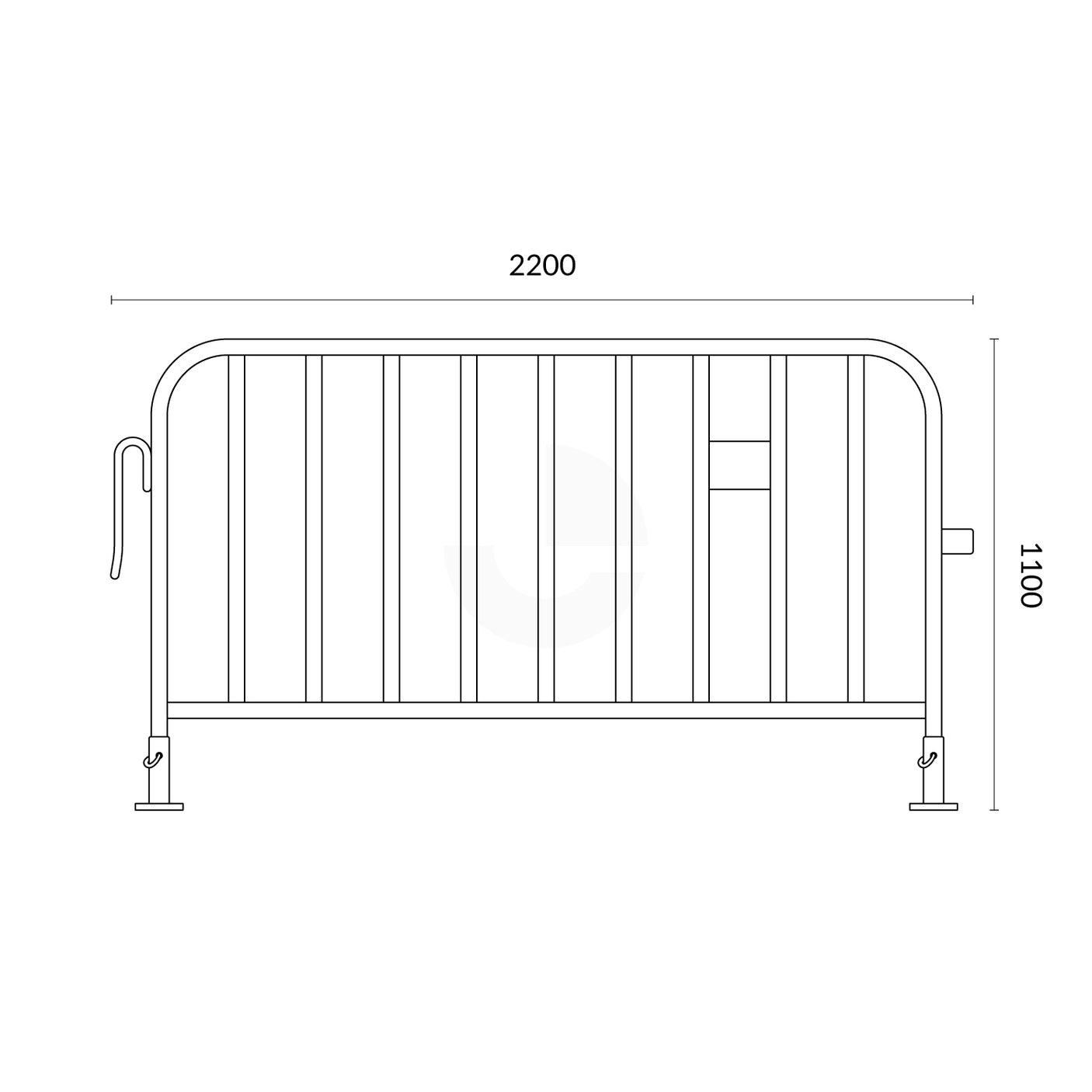 Crowd Control Barrier  Orange