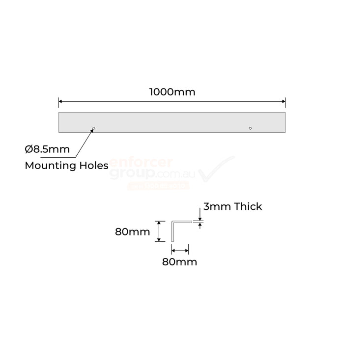 Corner Guards - Galvanised 80x80mm 1 Metre Long