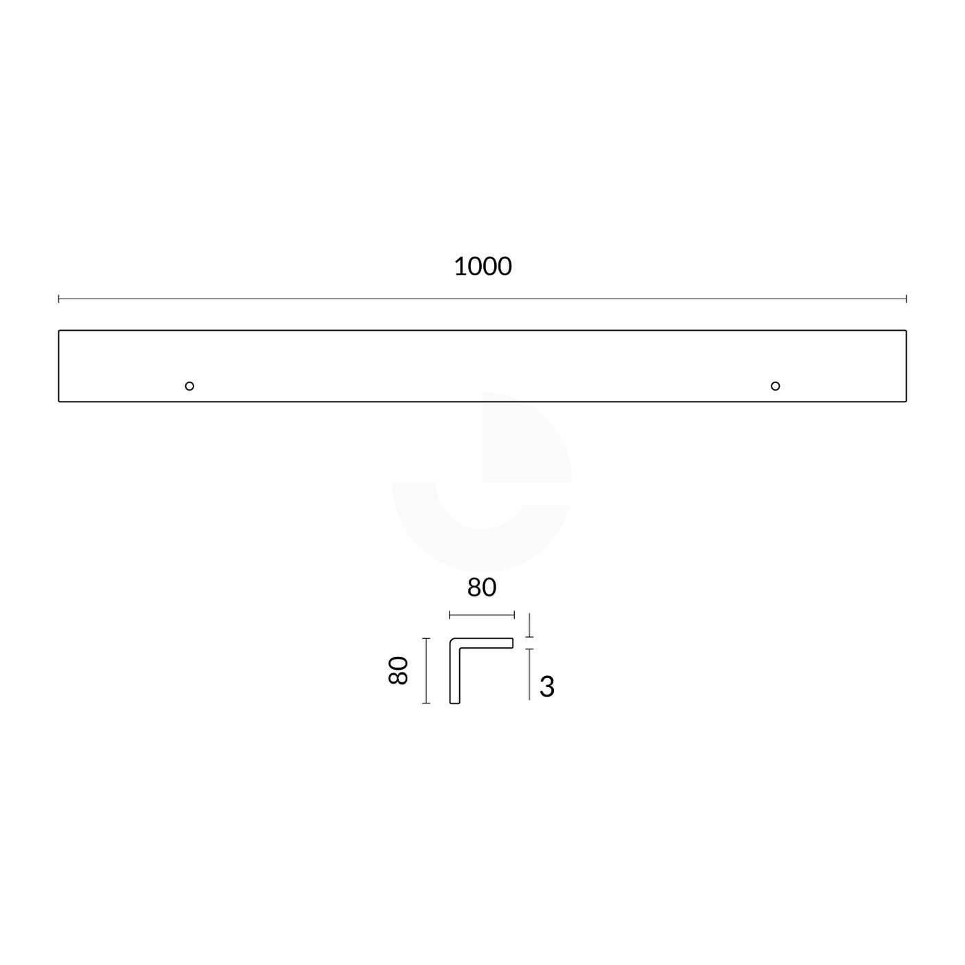 Corner Guards - Galvanised 80x80mm 1 Metre Long