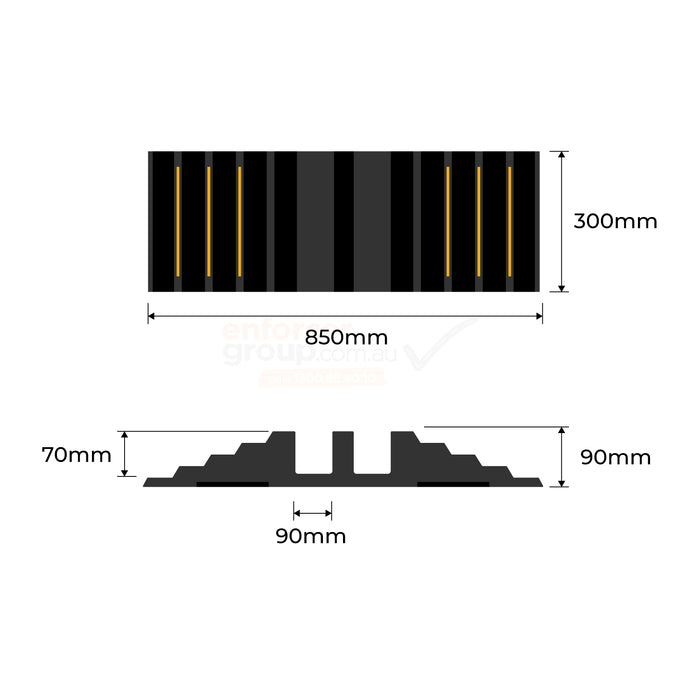 Heavy Duty Cable & Hose Ramp - 2 Channel