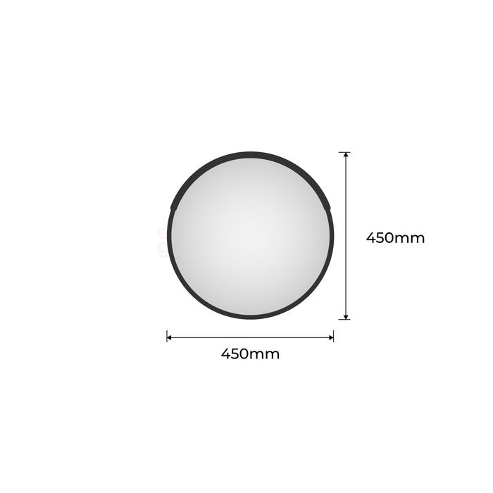 Convex Mirror Black - 450mm