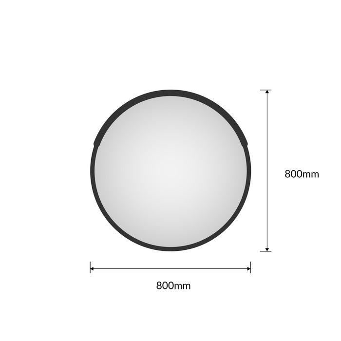 Convex Mirror Black - 800mm