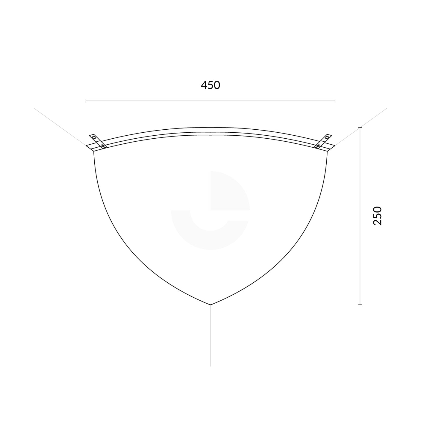 Quarter Dome Mirror -600mm