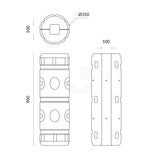 Column Protector LDPE Plastic Guard - Fits 100mm