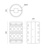 Column Protector Plastic Guard - Fits 250mm