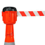 Cone Top Retractable Barrier - Red/White