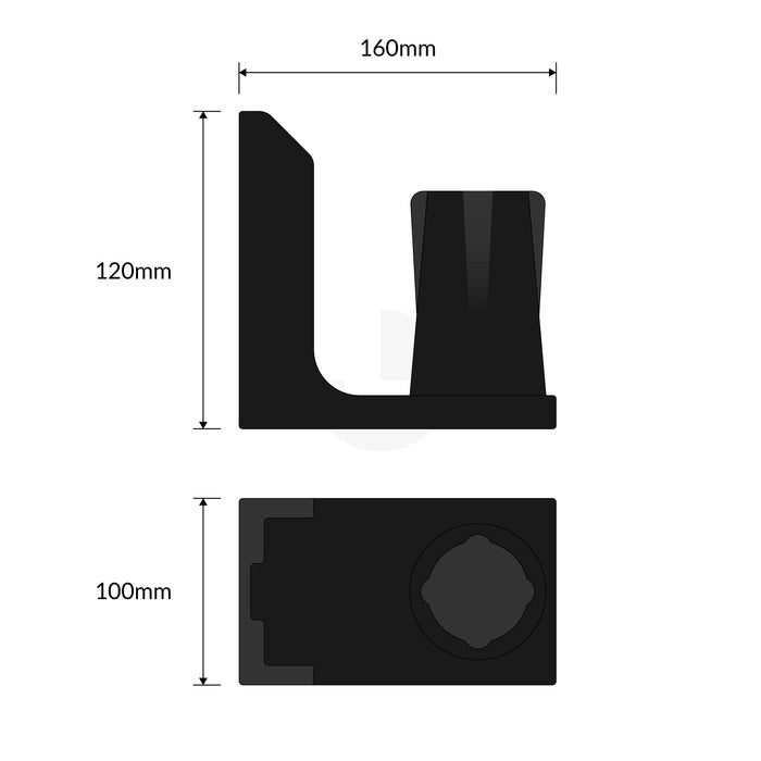 Wall Bracket For Cone Top Retractable Barrier