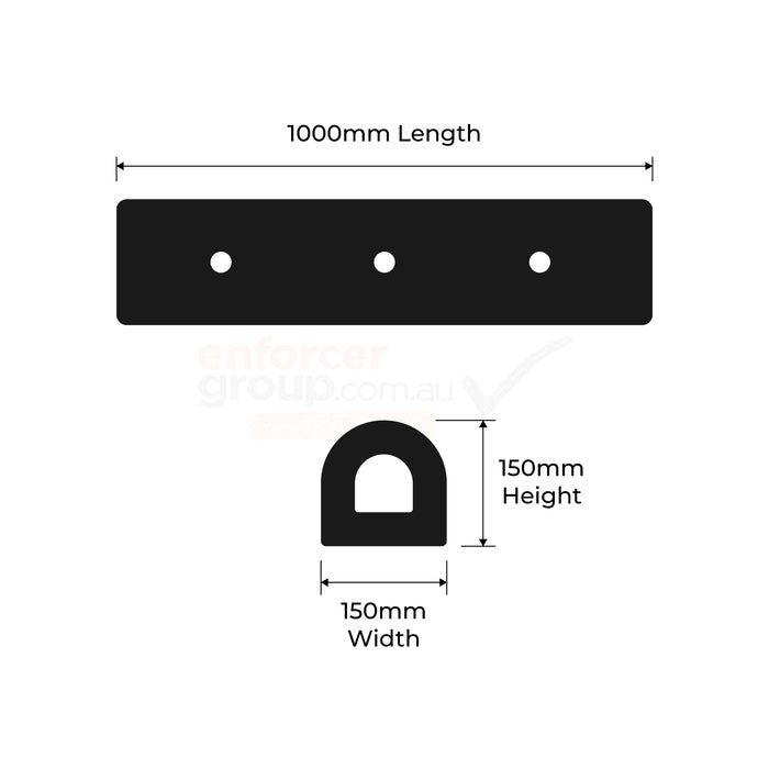 Docking Bumper - Black Rubber