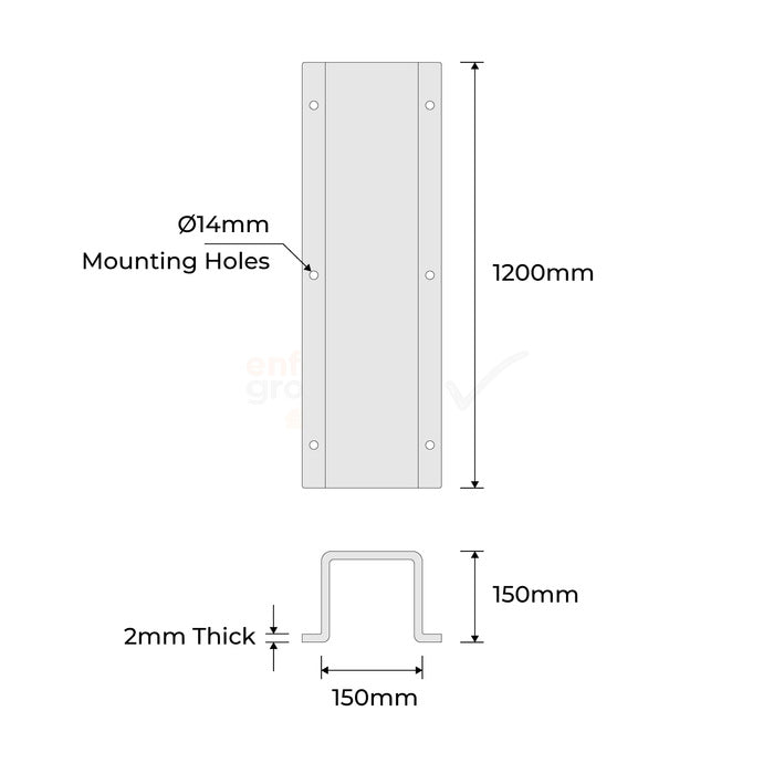 Downpipe Protector - 150mm Galvanised