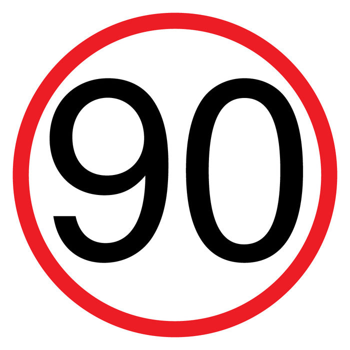 90KM Speed Limit Sign 600x600mm (Corflute) | Enforcer – Enforcer Group