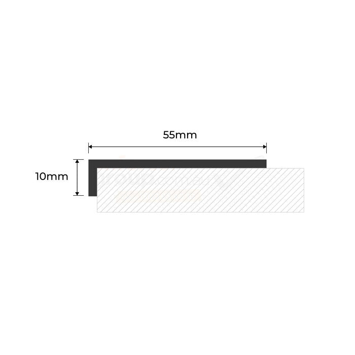 Aluminium Corrugated Stair Nosing Natural or Black (Per Metre)