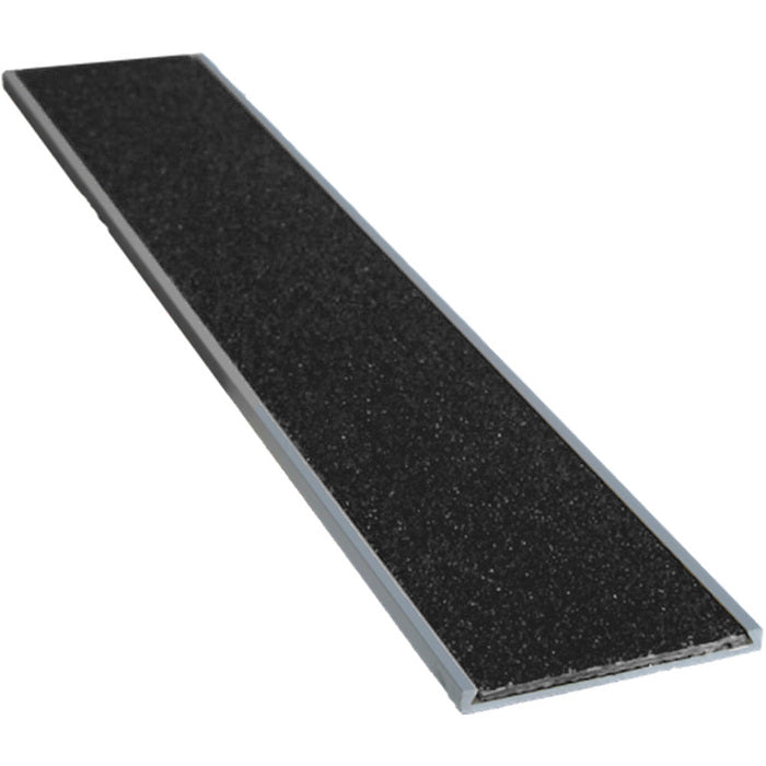 Aluminium Recessed Nosing with Silicon Carbide Insert - Flat Bar - Per Metre