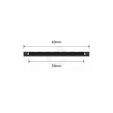 Enforcer Aluminium Recessed Nosing Natural or Black with Ridged PVC Insert - Flat Bar - Per  Metre