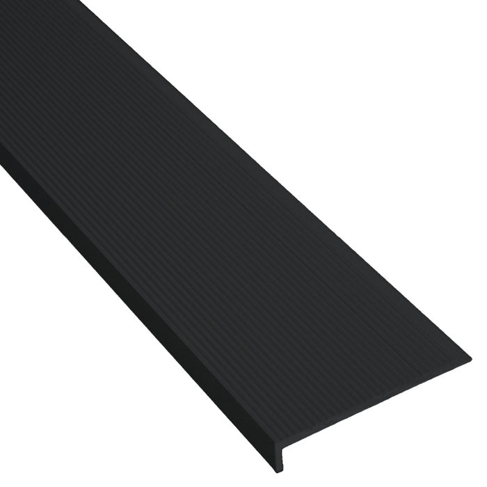 Aluminium Corrugated Stair Nosing Natural or Black (Per Metre)