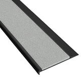 Enforcer Black/Grey Aluminium Stair Nosing with Silicon Carbide Insert - Per Metre