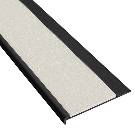 Enforcer Black/Grey Aluminium Stair Nosing with Silicon Carbide Insert - Per Metre