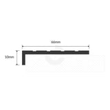 Ridged Aluminium Stair Nosing Natural or Black - Per Metre