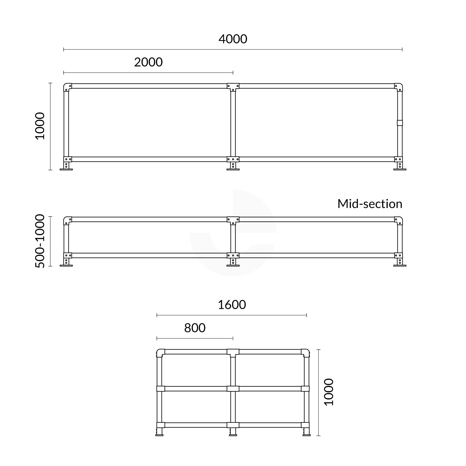 Trolley Bay Double Surface Mounted