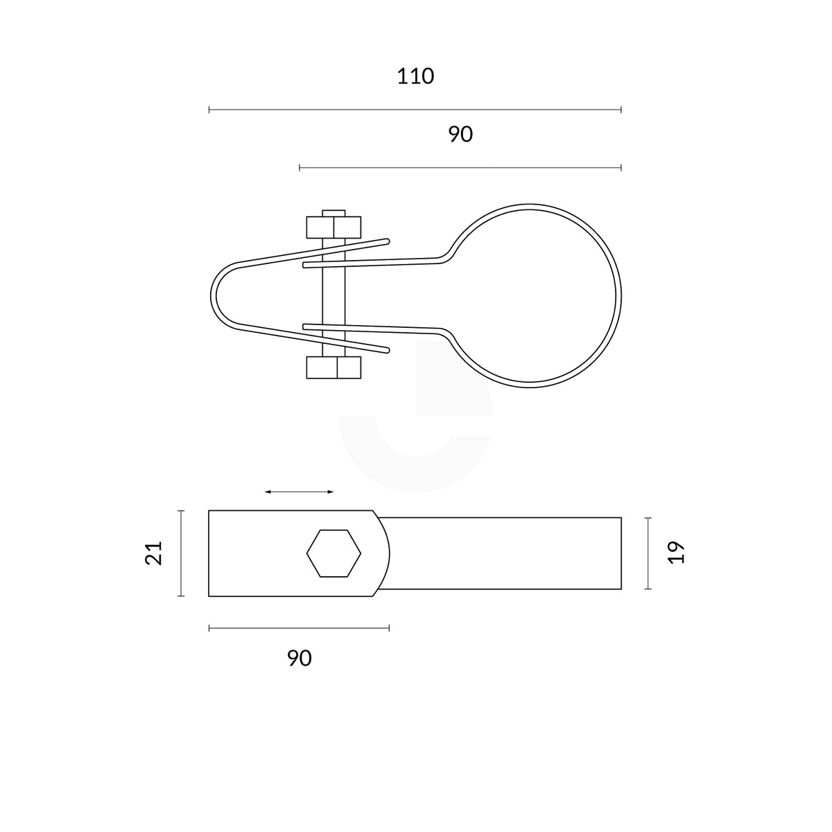 Mesh Panel Clip Single