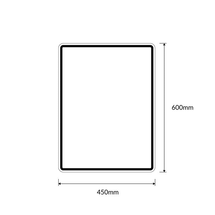 One Way Arrow Left  Sign 450x600mm