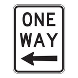 One Way Arrow Left  Sign 450x600mm