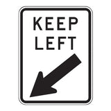 Keep Left Sign 450x600mm