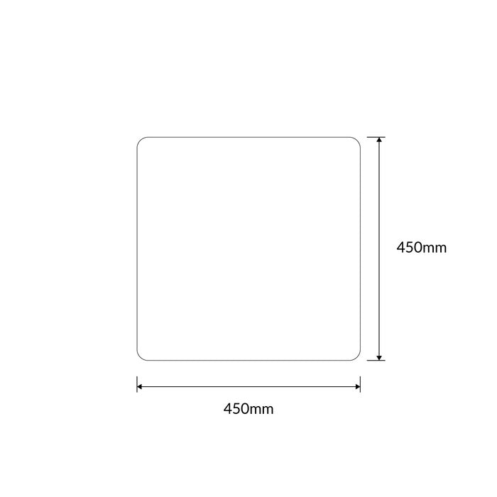 No Left Turn Sign 450x450mm, Aluminium