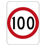 Speed Limit 100KM Sign 450X600