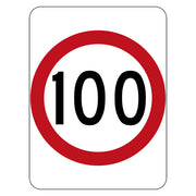 Speed Limit 100KM Sign 450X600