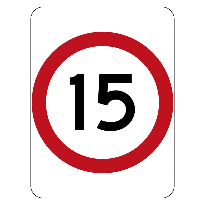 Speed Limit 15KM Sign 450X600