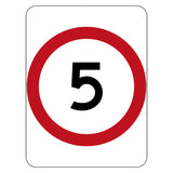 Speed Limit 5KM Sign 450x600