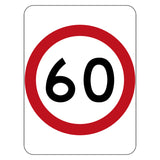 Speed Limit 60KM Sign 450X600