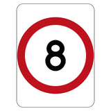 Speed Limit 8KM Sign 450X600