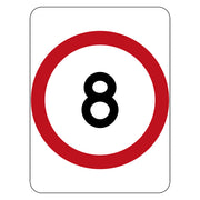 Speed Limit 8KM Sign 450X600