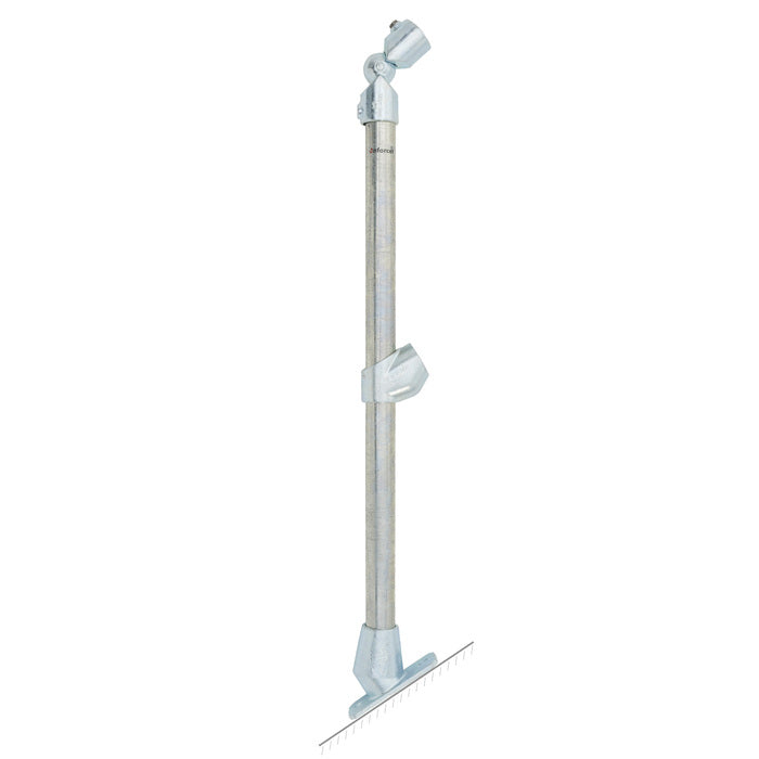 End Stanchion w/ Base Fixing Plate - 30-45deg - Gal/Yellow