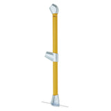 End Stanchion w/ Base Fixing Plate - 110-300 - Gal/Yellow