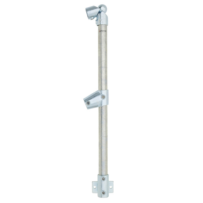 End Stanchion (Fall) w/ Rail Mount Fixing Plate - 11-30deg - Gal/Yellow