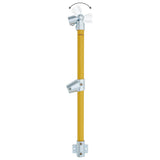 End Stanchion (Fall) w/ Rail Mount Fixing Plate - 11-30deg - Gal/Yellow