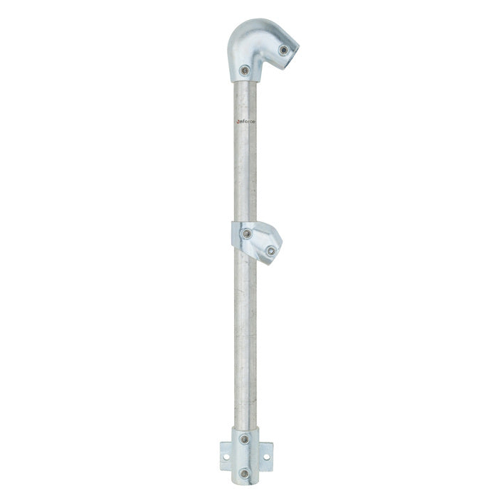 End Stanchion (Fall) w/ Rail Mount Fixing Plate - 31-44deg - Gal/yellow