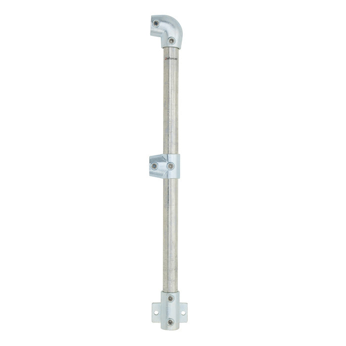 End Stanchion (Fall) w/ Rail Mount Fixing Plate - 00-110 - Gal/Yellow