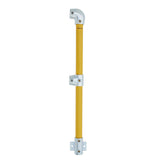 End Stanchion (Fall) w/ Rail Mount Fixing Plate - 00-110 - Gal/Yellow