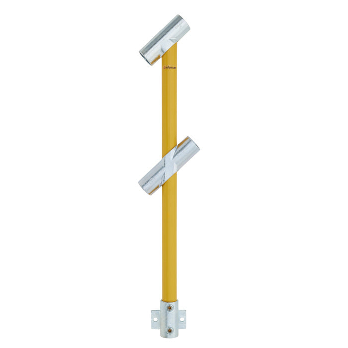 Through Stanchion w/ Rail Mount 30-45deg - Gal/Yellow