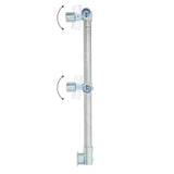 Variable Vertical Corner Stanchion w/ Rail Mount - Galvanised/Yellow