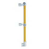 Variable Vertical Corner Stanchion w/ Rail Mount - Galvanised/Yellow