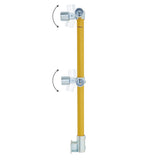 Variable Vertical Corner Stanchion w/ Rail Mount - Galvanised/Yellow