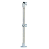 Corner Stanchion w/ Base Fixing Plate - Galvanised/Yellow