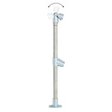 End Stanchion (Fall) w/ Straight Angle Base Fixing Plate 11-30deg Fittings - Gal/Yellow