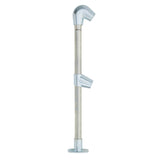 End Stanchion (Fall) w/ Straight Angle Base Fixing Plate 23-30deg Fittings - Gal/Yellow