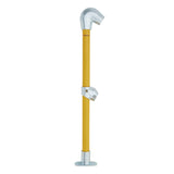 End Stanchion (Fall) w/ Straight Angle Base Fixing Plate 310 - 440 fittings - Gal/Yellow